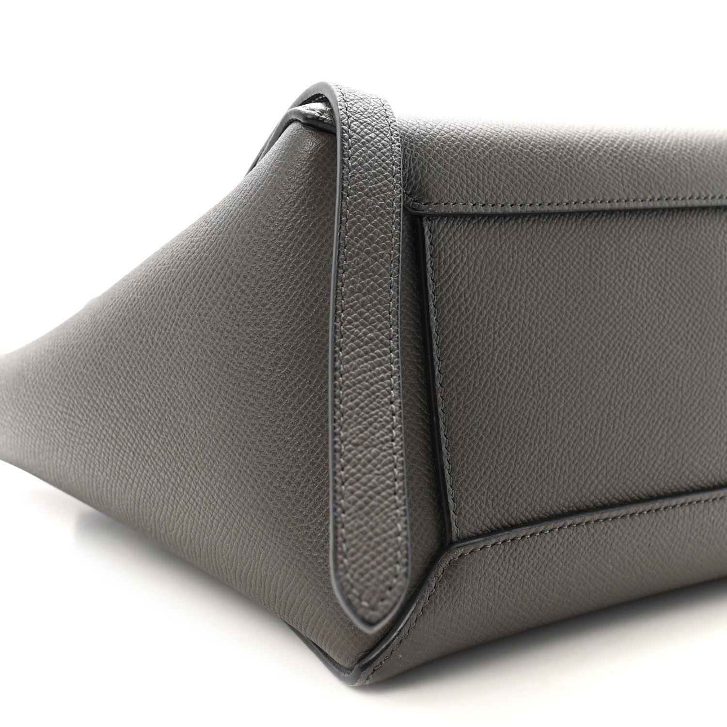 Grained Calfskin Micro Belt Bag Grey