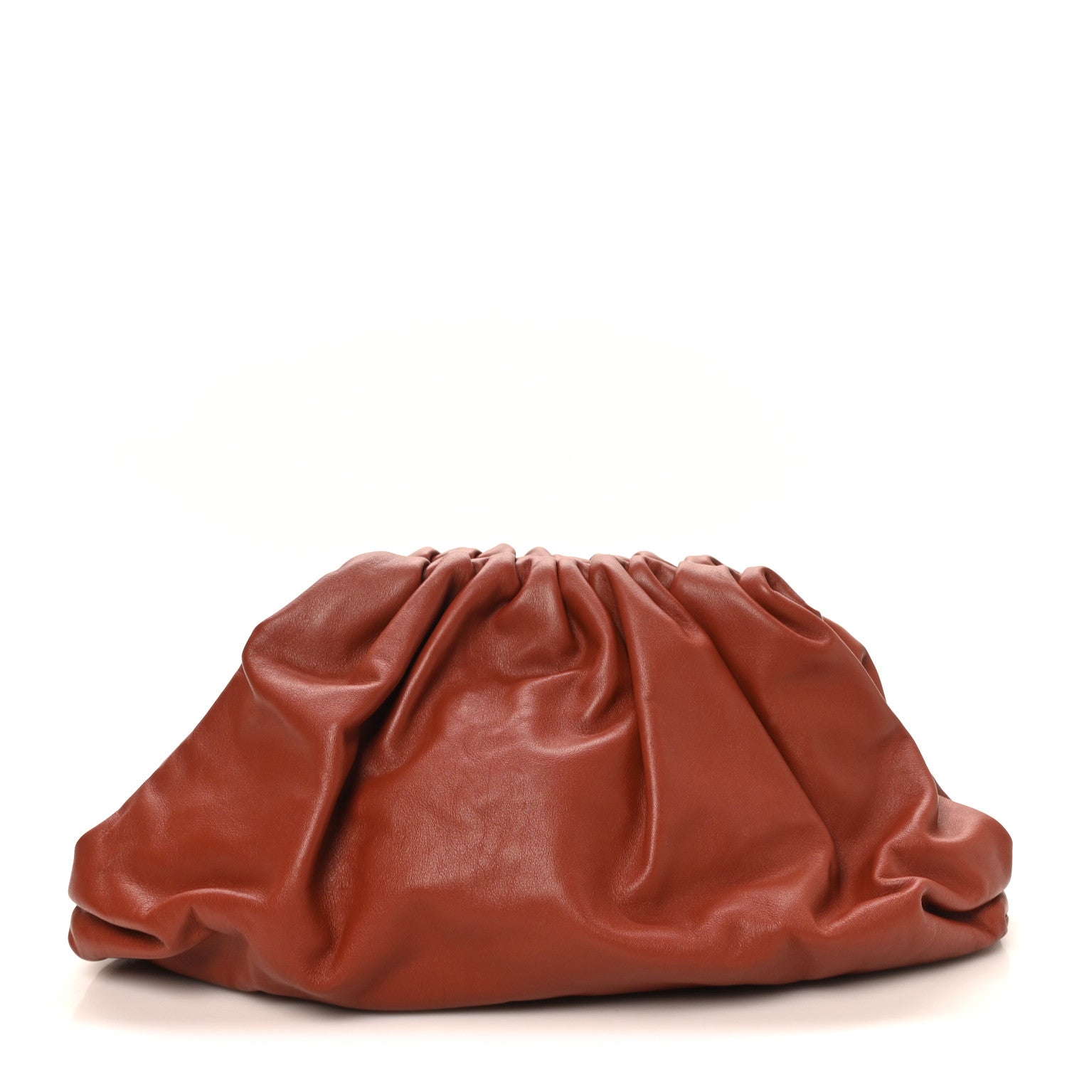 Smooth Butter Calf The Pouch Oversized Clutch Rust