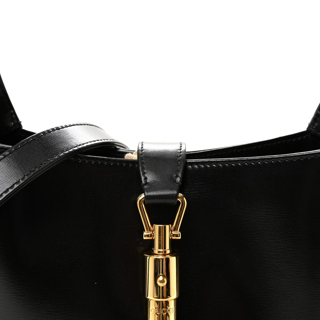 Boarded Dyana Lux Calfskin Small Jackie 1961 Hobo Black