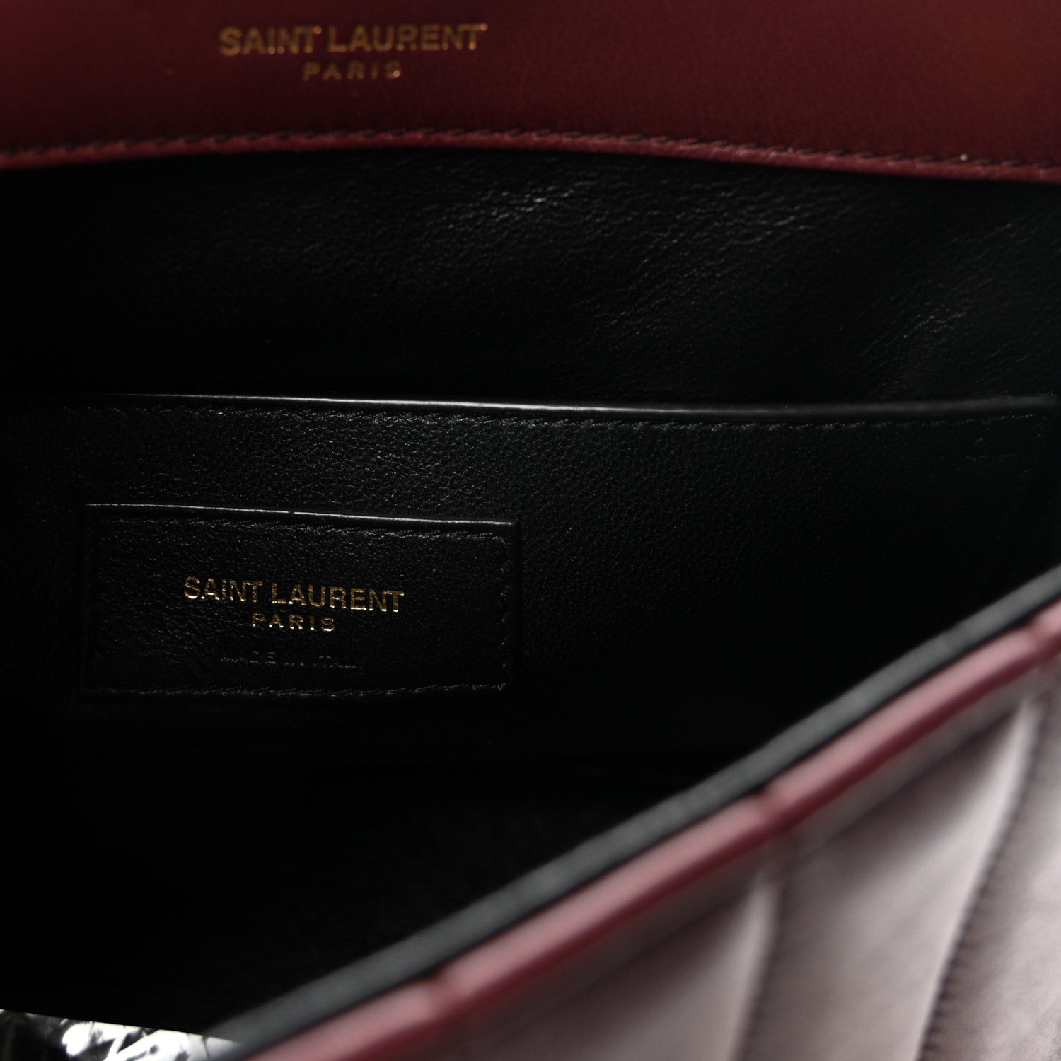 Lambskin Matelasse Monogram Medium Vicky Chain Bag Rouge Legion