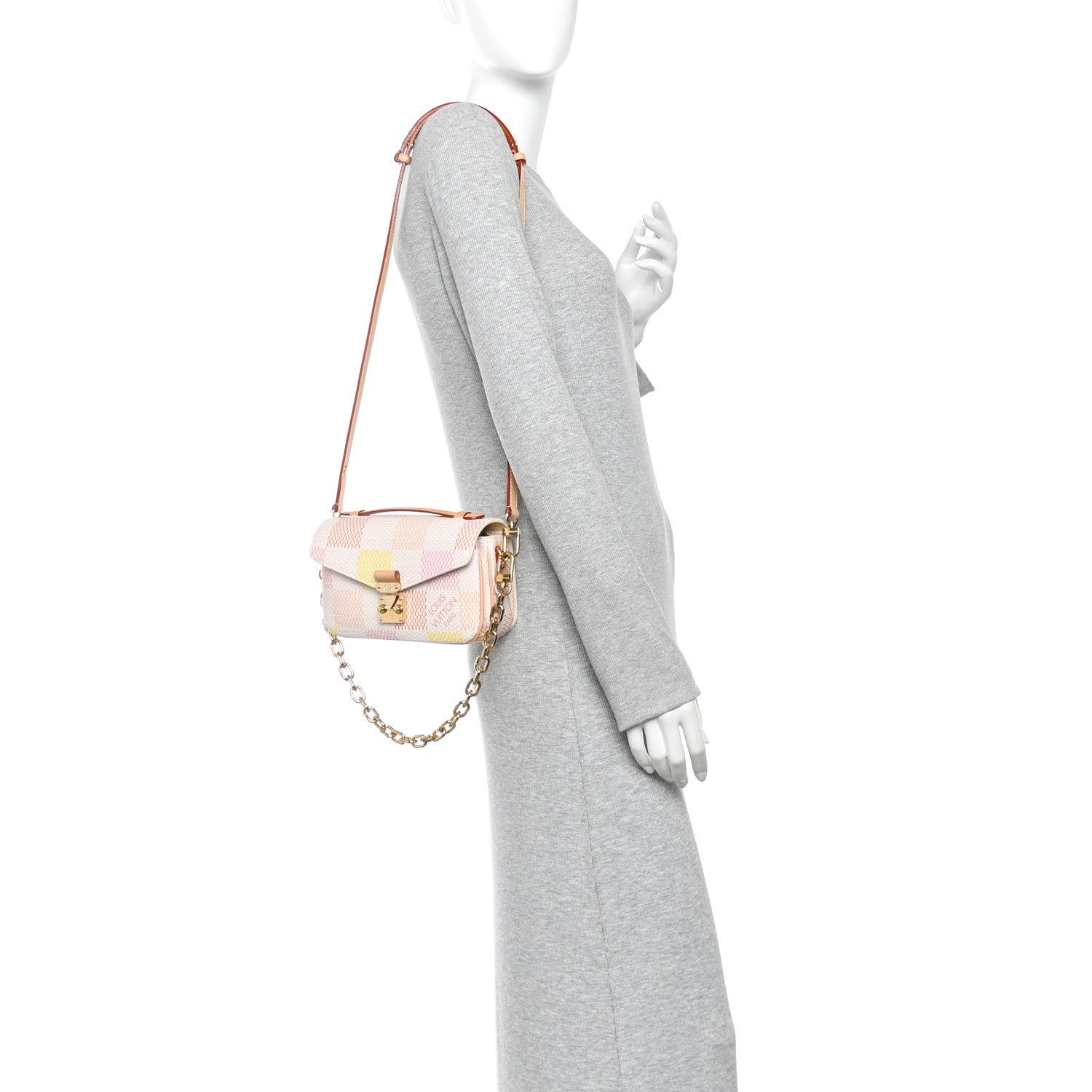 Damier Giant Pochette Metis East West Peach