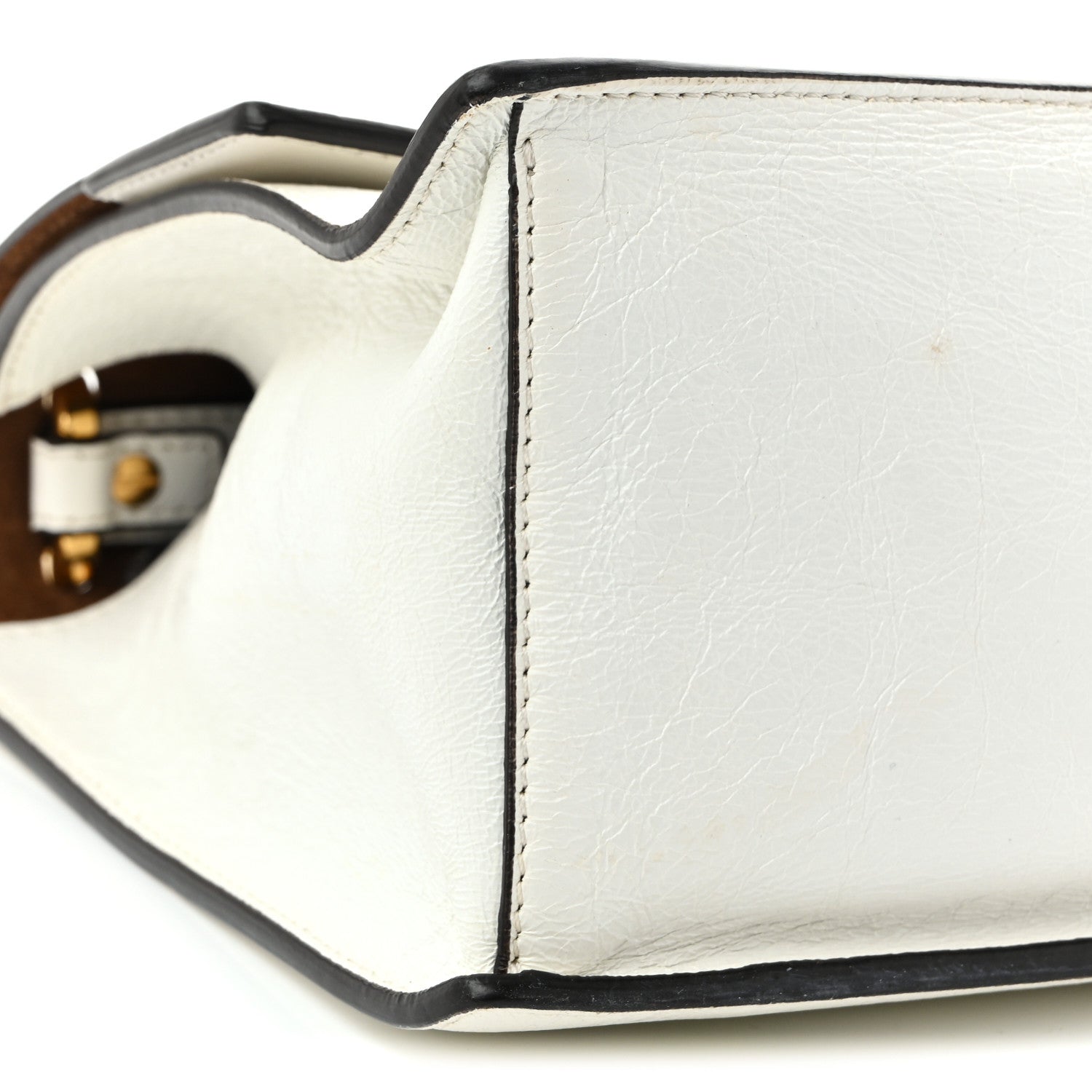 Agnello Old Shine F is Fendi Kan U Shoulder Bag White
