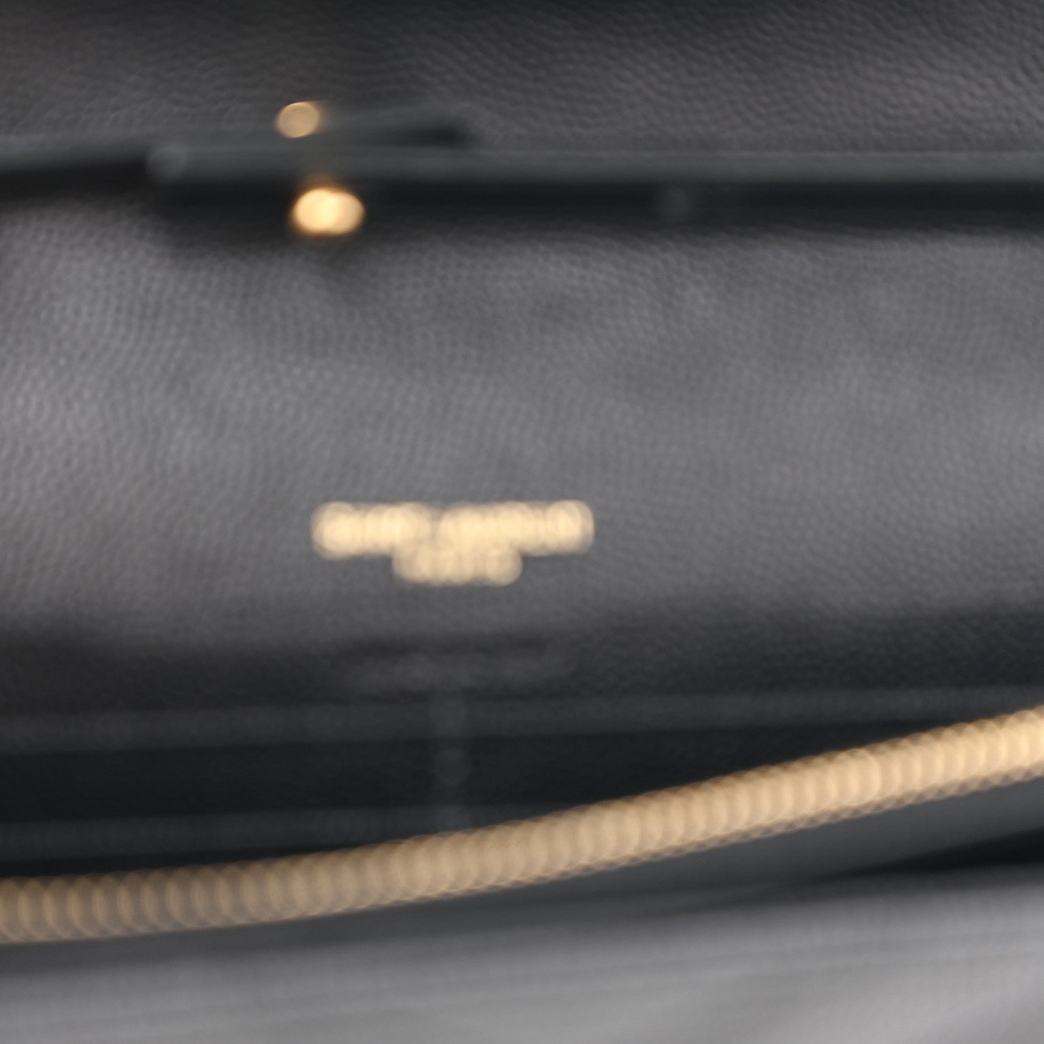 Grain De Poudre Matelasse Chevron Monogram Chain Wallet Black