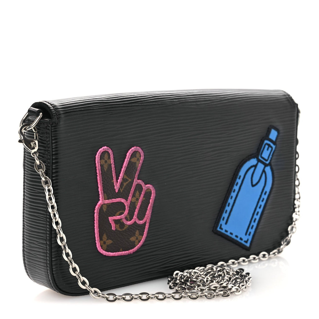 Epi LV Stories Pochette Felicie Black