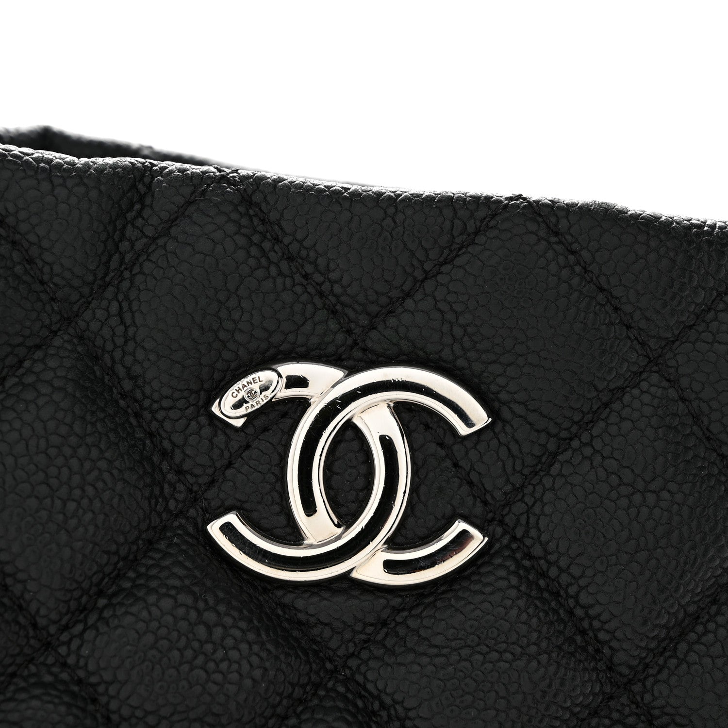 Caviar Quilted Easy Zip Tote Black