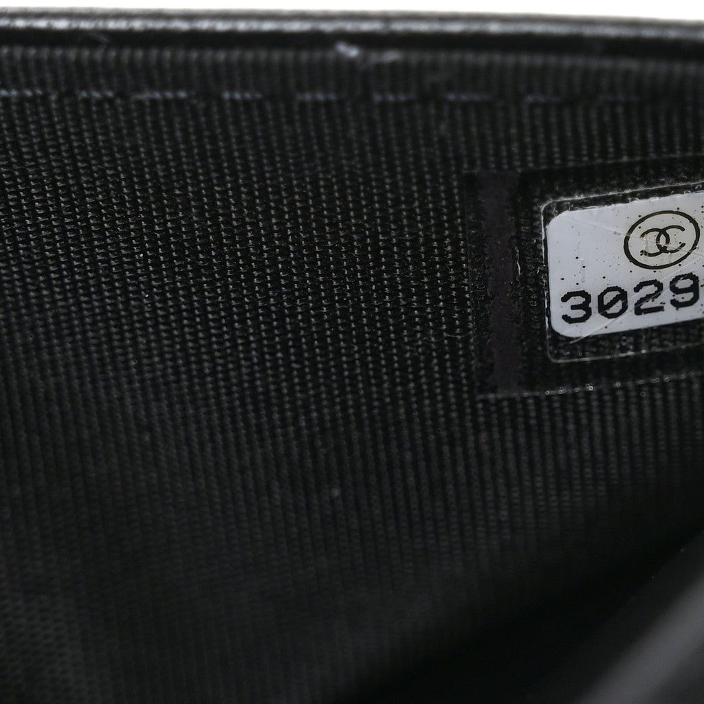 Lambskin Quilted All About Chanel Charm Wallet On Chain WOC Black