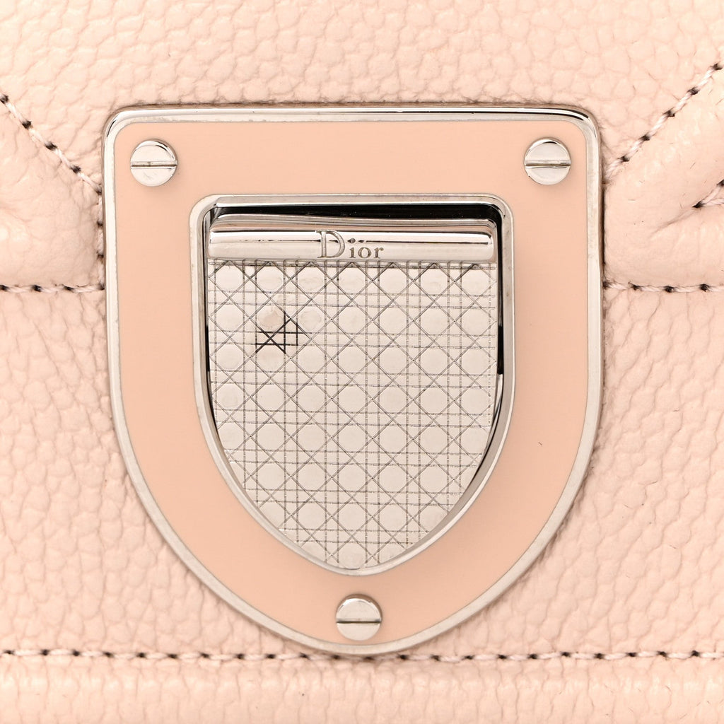 Grained Calfskin Medium Diorama Flap Bag Nude
