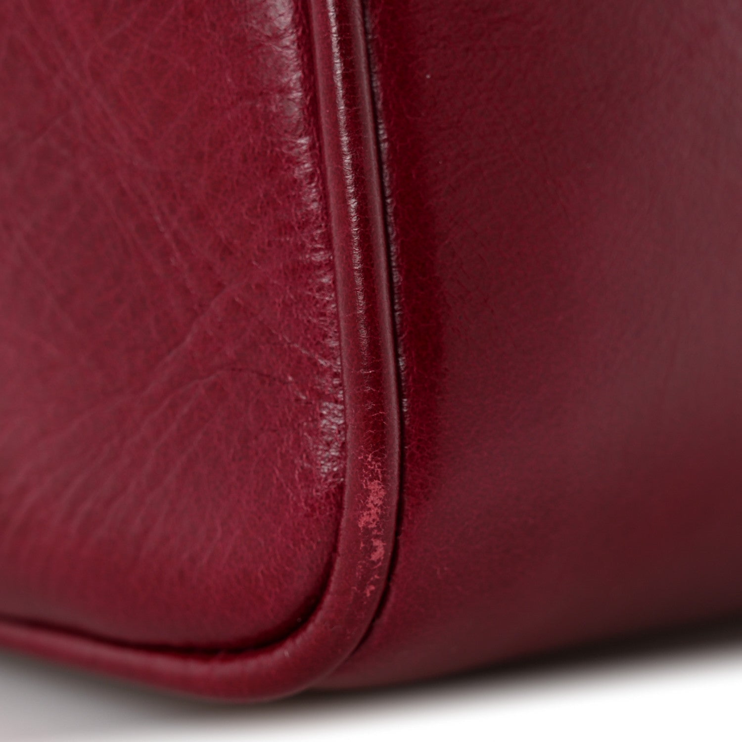 Shiny Vintage Calfskin Le Turismo Soft Bowling Bag Burgundy