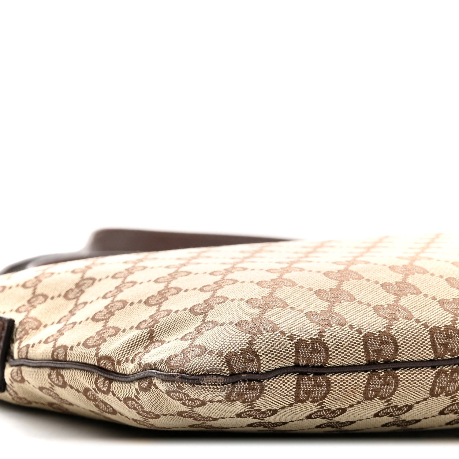 GG Supreme Monogram Medium Flat Messenger Bag Dark Brown