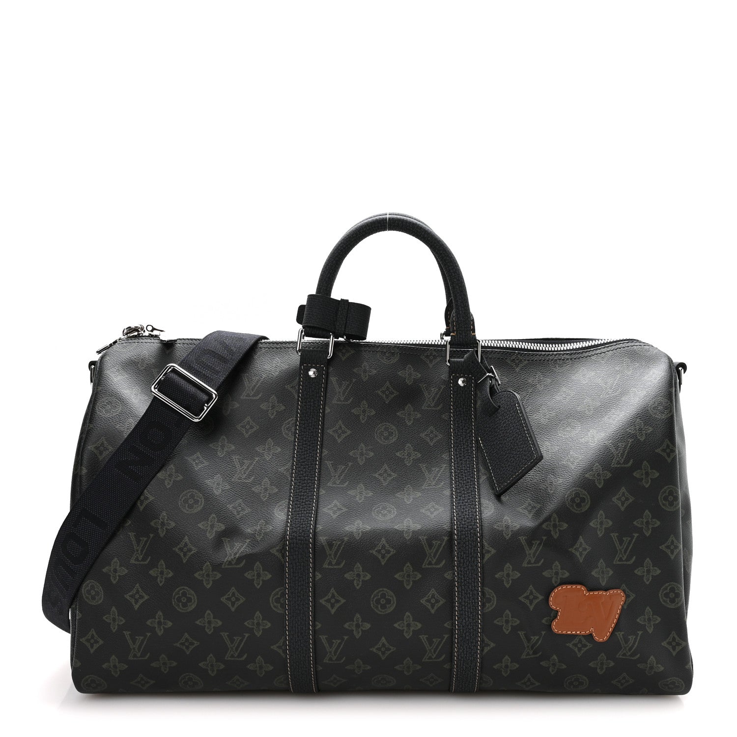 Monogram LV Record Keepall Bandouliere 50 Dark Green