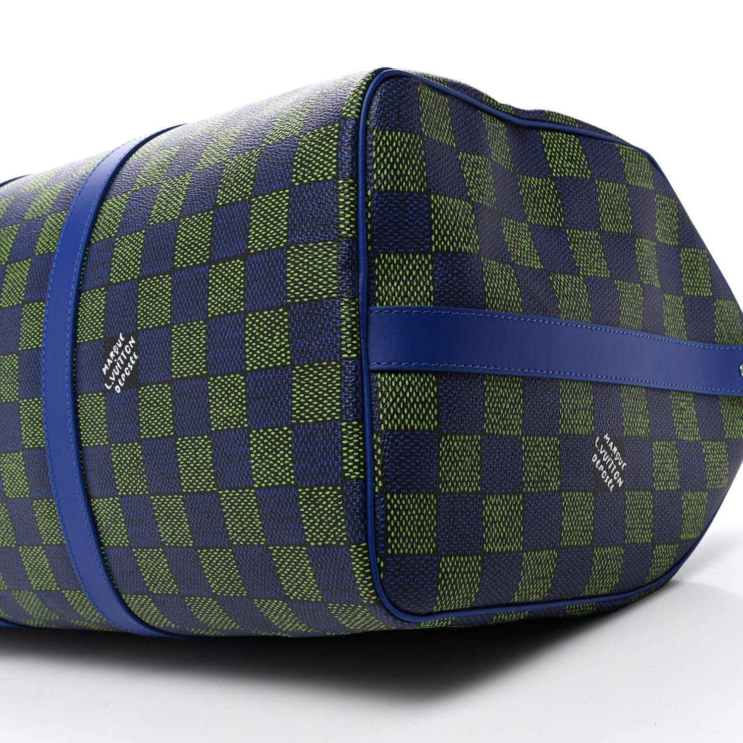 Damier Heritage Keepall Bandouliere 50 Blue Green