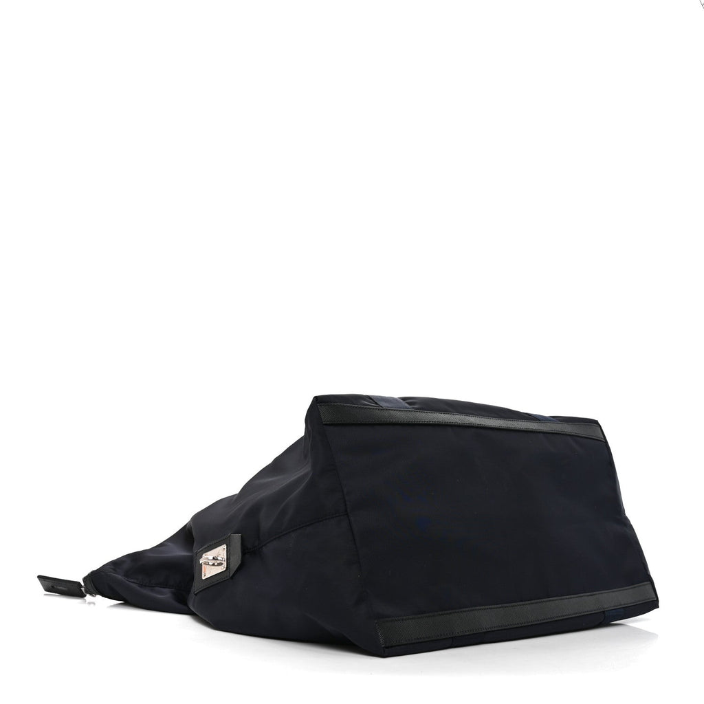 Re-Nylon Saffiano Duffle Bag Navy