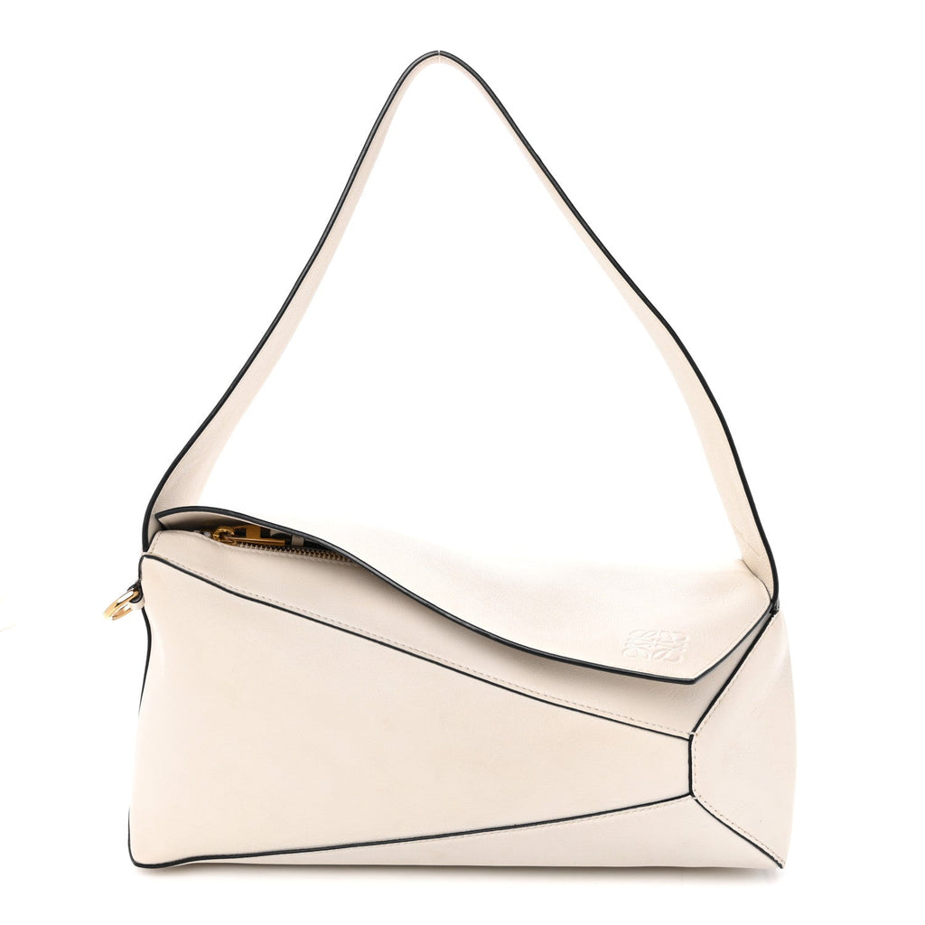 Calfskin Puzzle Hobo White