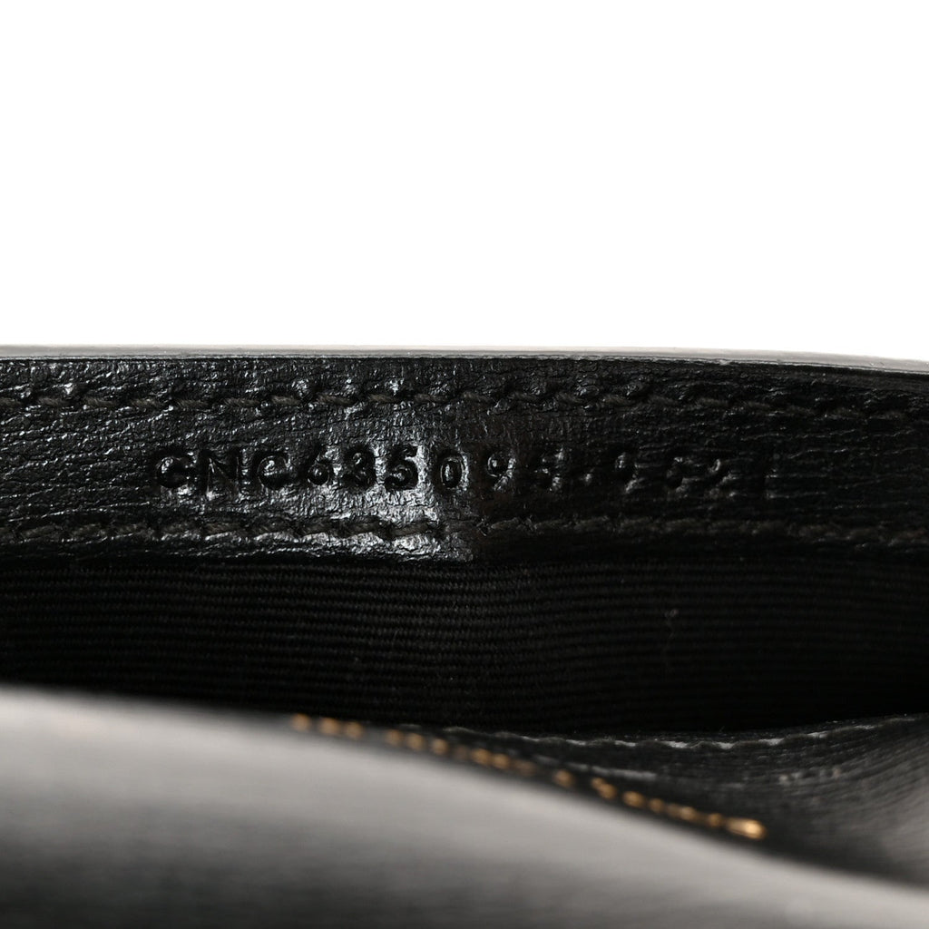 Grained Calfskin Monogram Phone Holder Crossbody Black