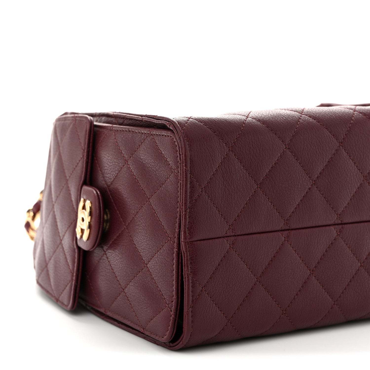 Caviar Quilted Small Chanel 25 Handbag Burgundy