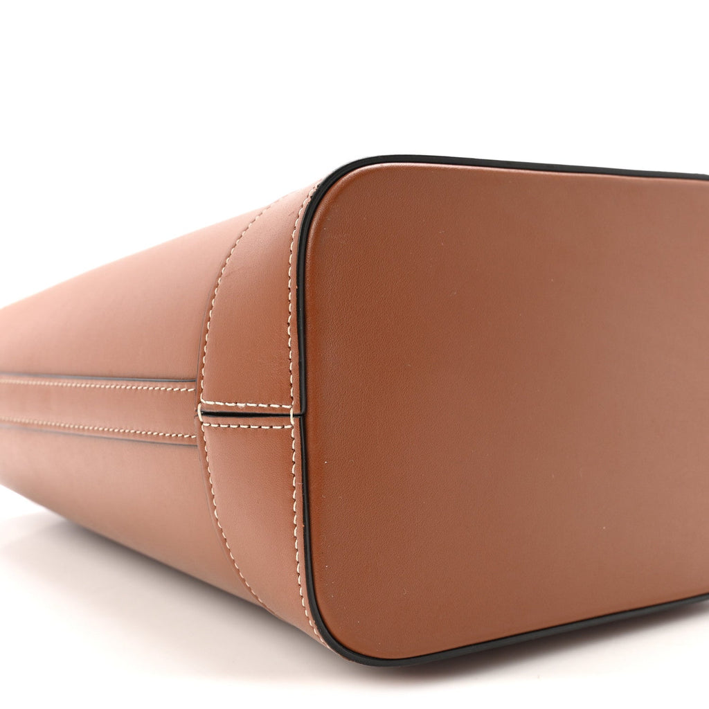 Smooth Calfskin Small Cuir Triomphe Bucket Bag Tan