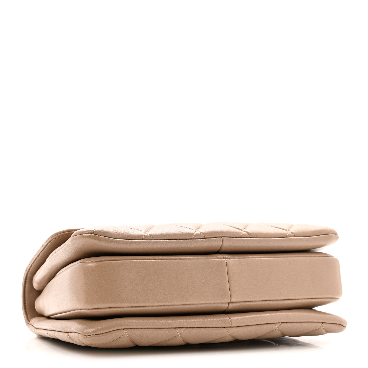 Lambskin Quilted Small Trendy CC Dual Handle Flap Bag Beige