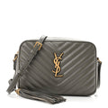 Calfskin Matelasse Monogram Lou Camera Bag Dusty Grey