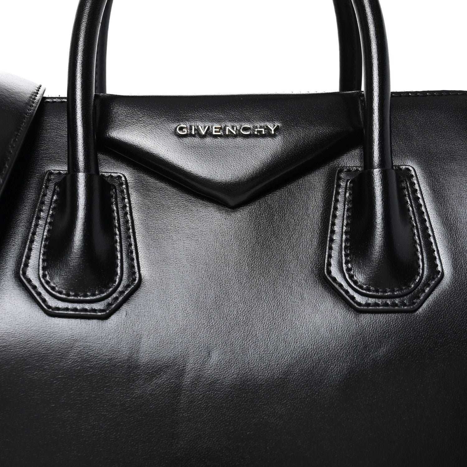 Shiny Lord Calfskin Small Antigona Black