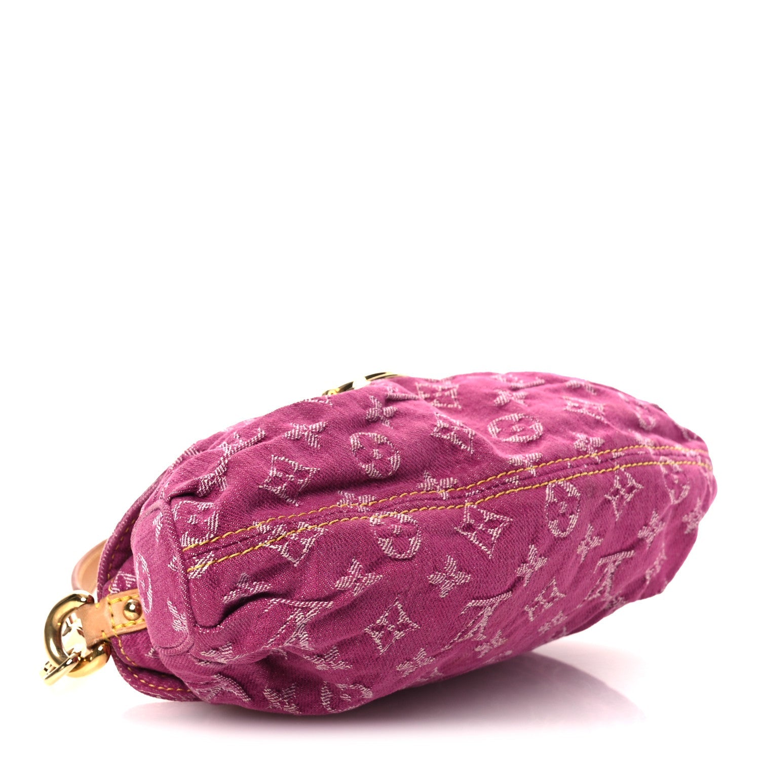 Monogram Denim Mini Pleaty Fuchsia