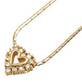 Dior Heart Motif Rhinestone Necklace
