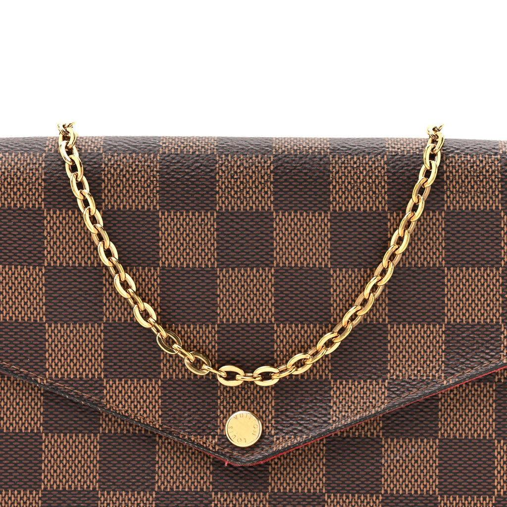 Damier Ebene Pochette Felicie Chain Wallet