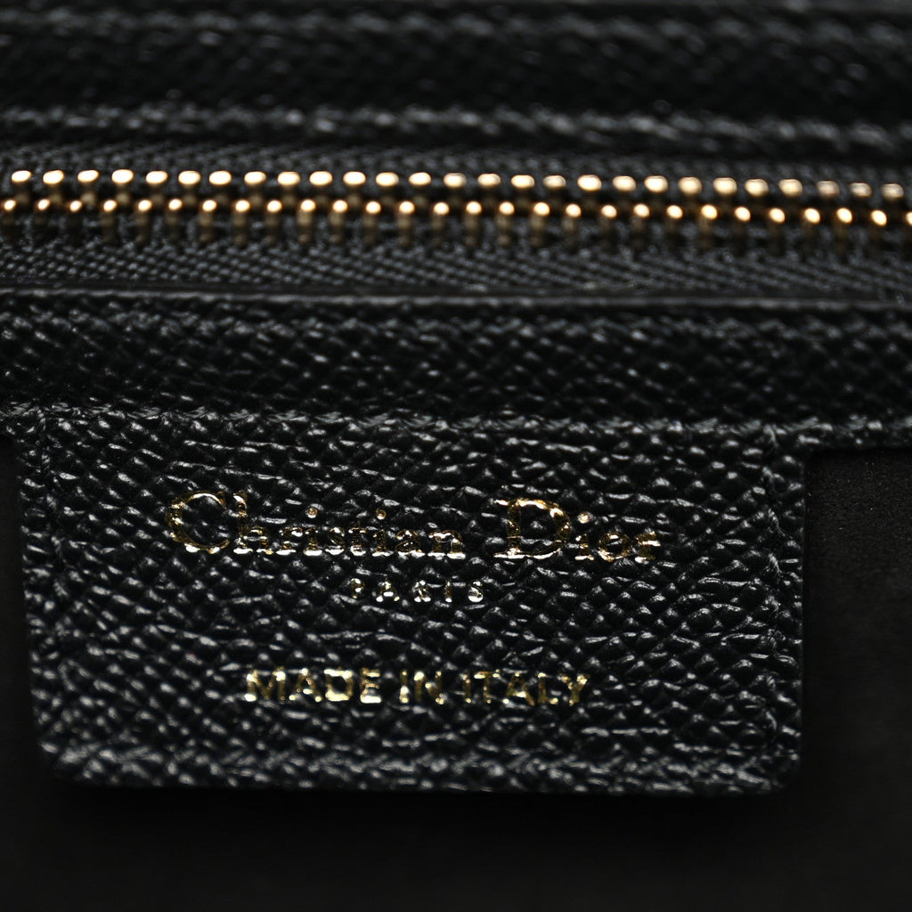 Grained Calfskin Saddle Bag With Strap Black