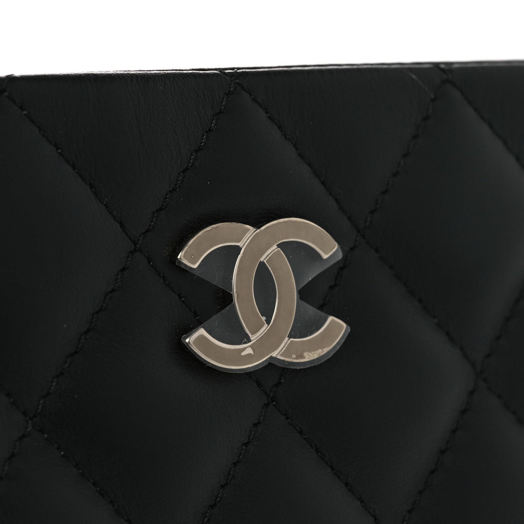 Lambskin Quilted Uniform Crossbody Bag Black