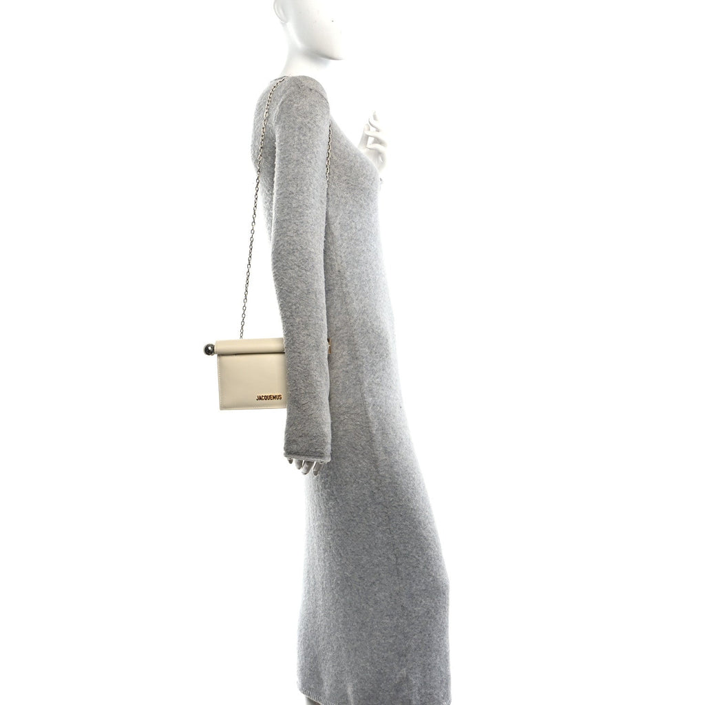 Smooth Calfskin La Petite Pochette Rond Carre Light Ivory