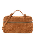 Suede Intrecciato Bang Bang Vanity Case Amber