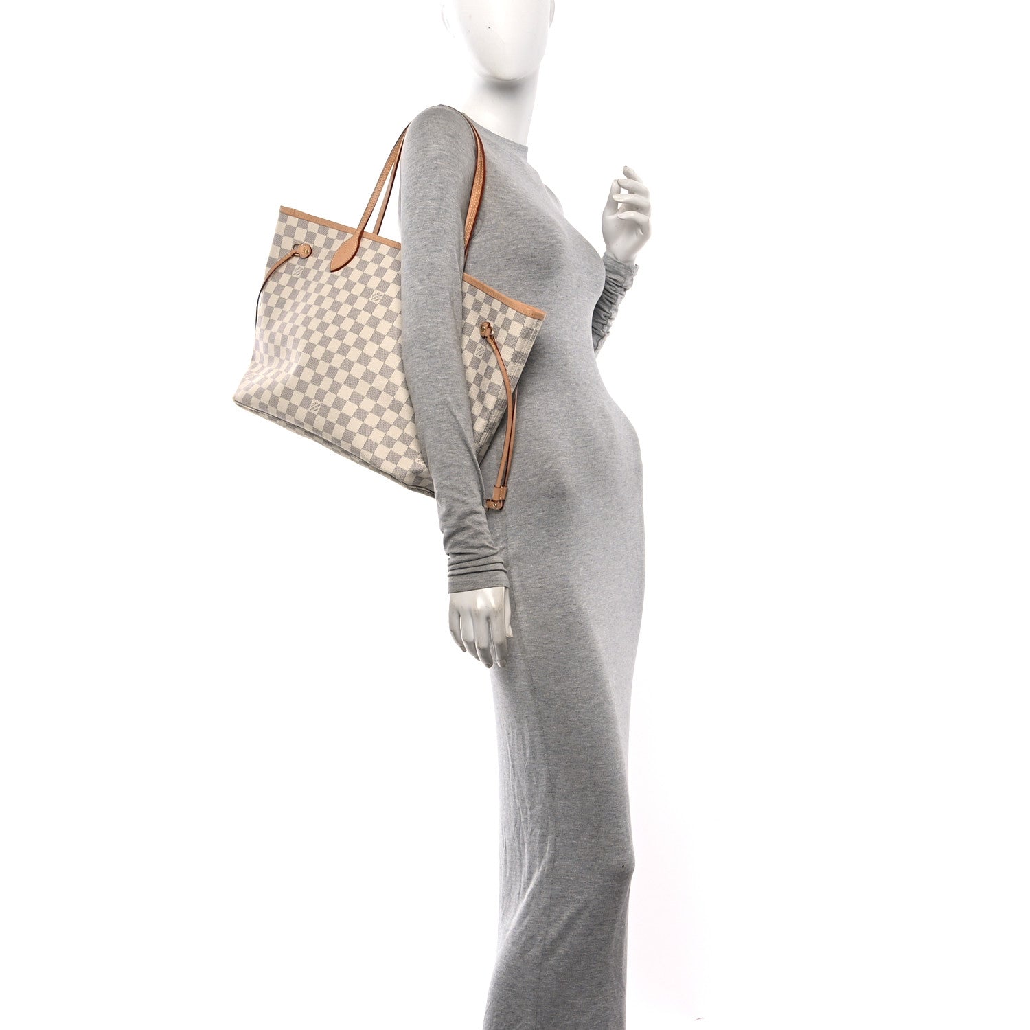 Damier Azur Neo Neverfull MM Rose Ballerine