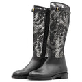 Christian Dior Leather Embroidered Long Boots