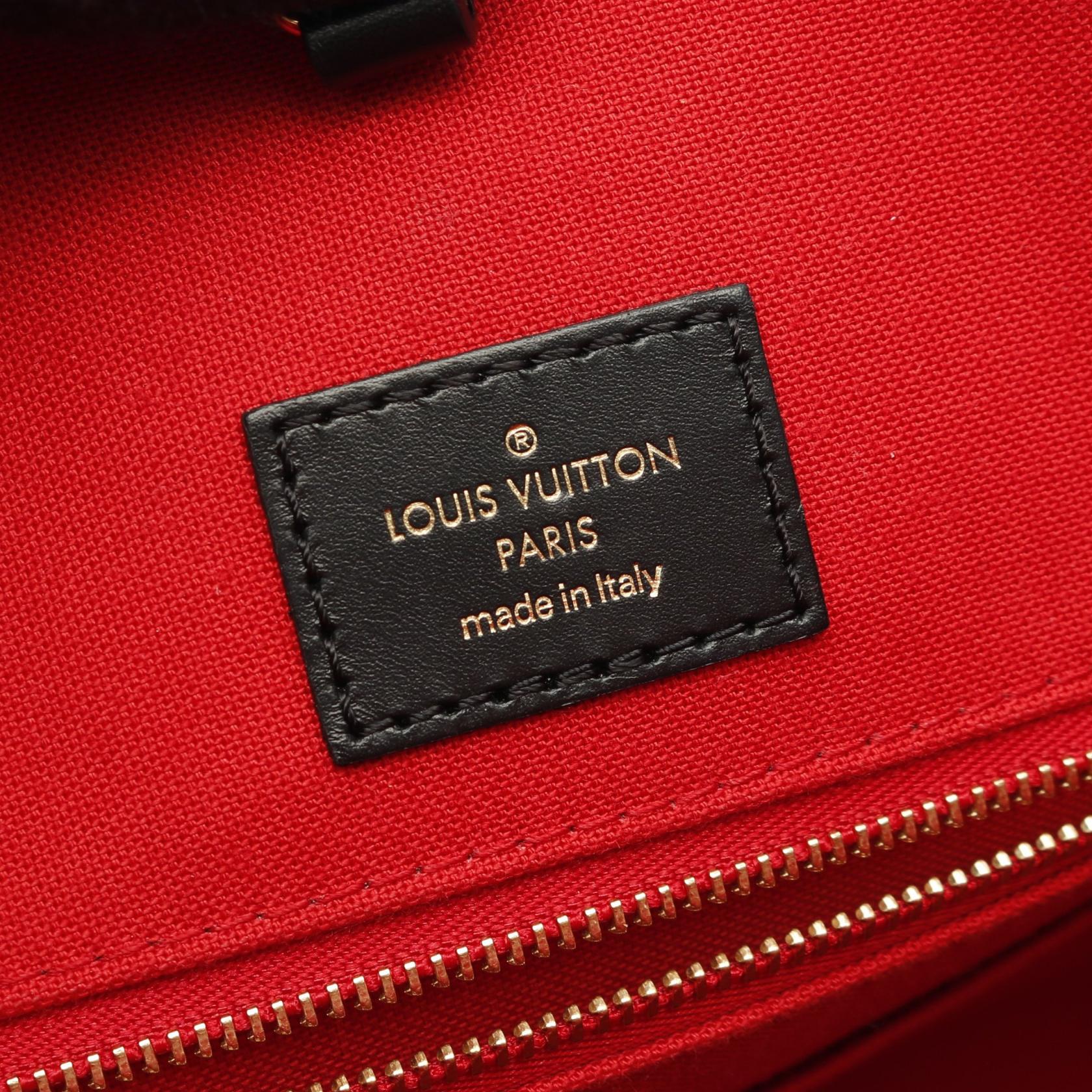 Louis Vuitton Onthego MM Monogram Giant Reverse Coated Canvas Tote Bag