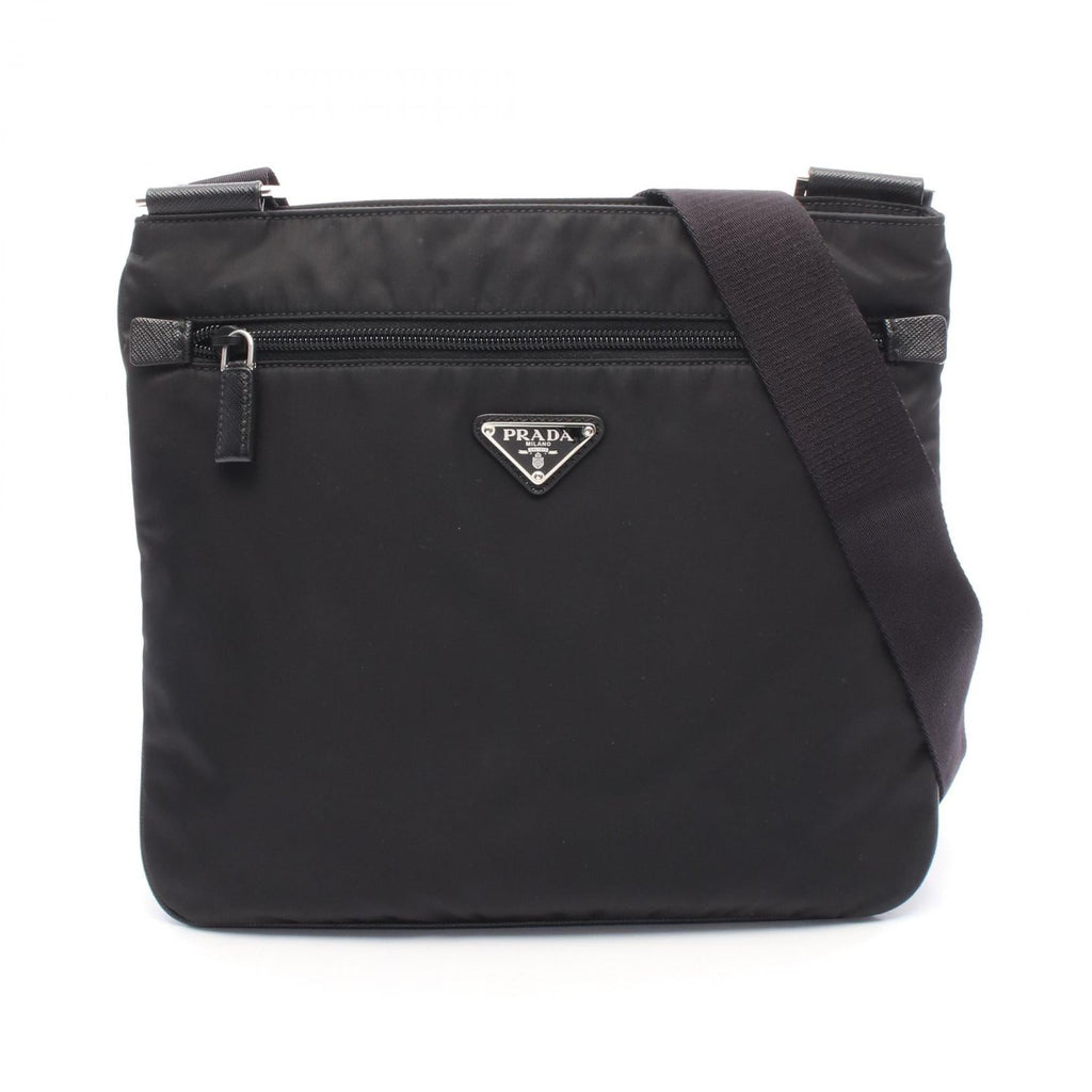 Prada TESSUTO SAFFI Nylon Saffiano Leather Shoulder Bag