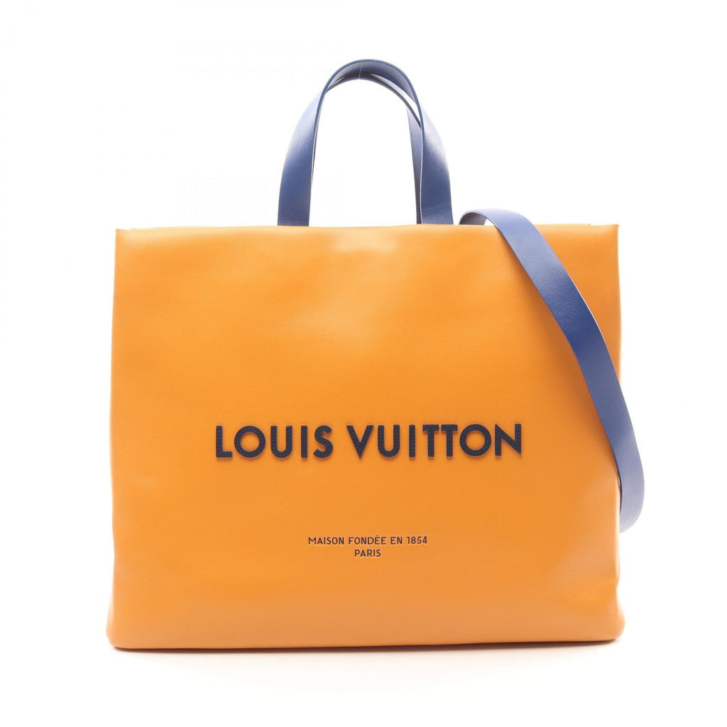 Louis Vuitton Shopper Tote MM Leather Tote Bag