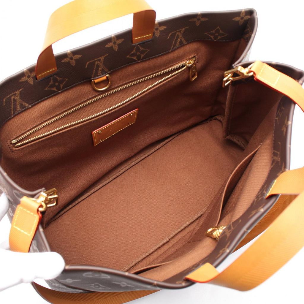 Louis Vuitton Shopper Tote MM Monogram Leather Tote Bag