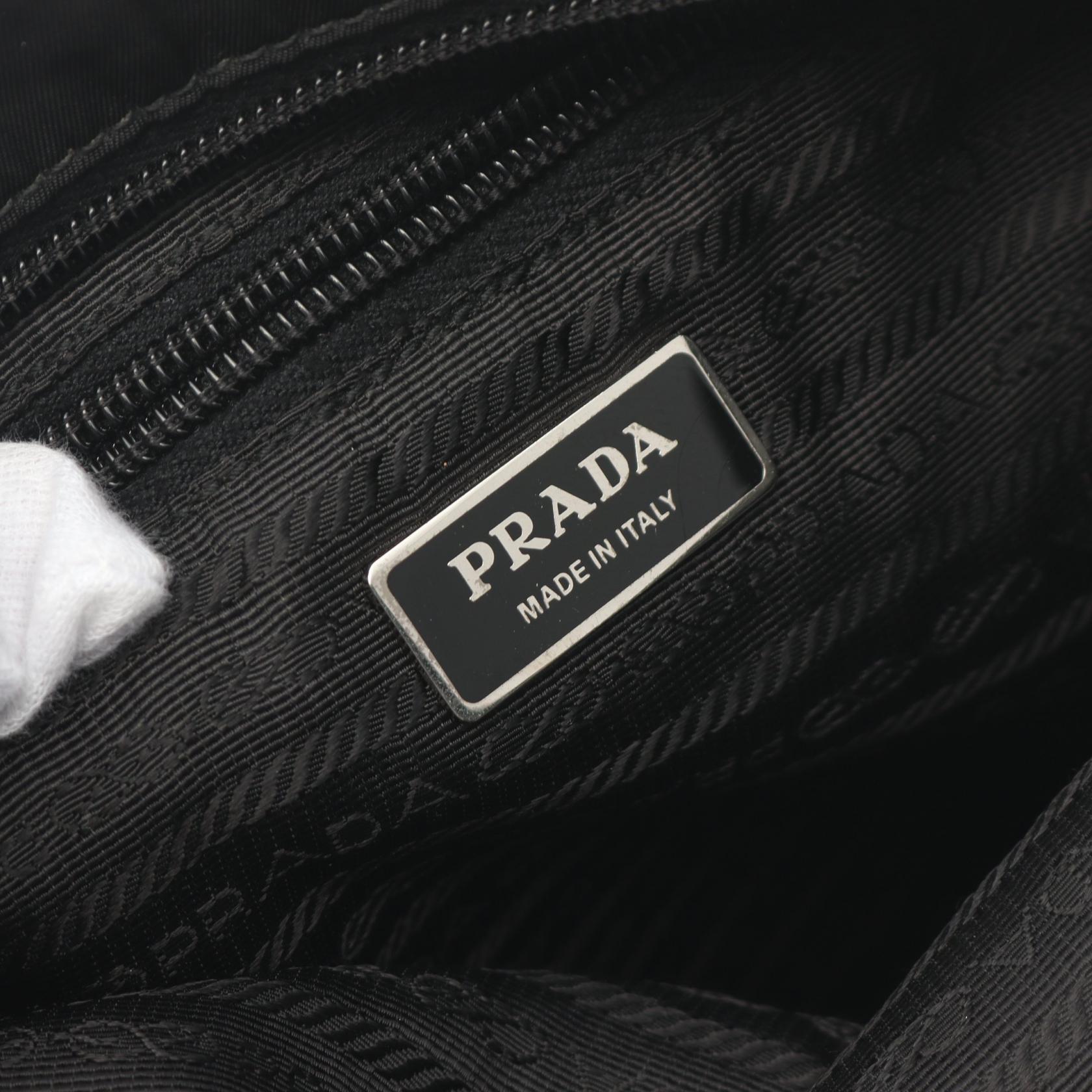 Prada TESSUTO+SAFFI Nylon Saffiano Leather Shoulder Bag