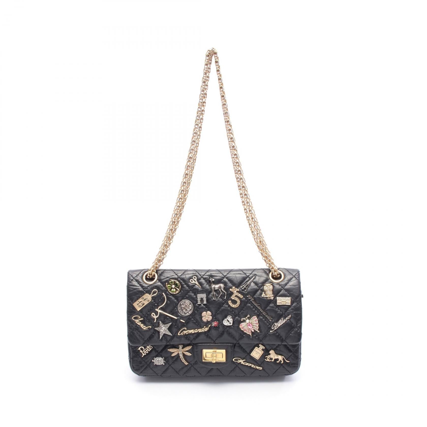 Chanel 2.55 Matelasse Mademoiselle Chain Leather Shoulder Bag