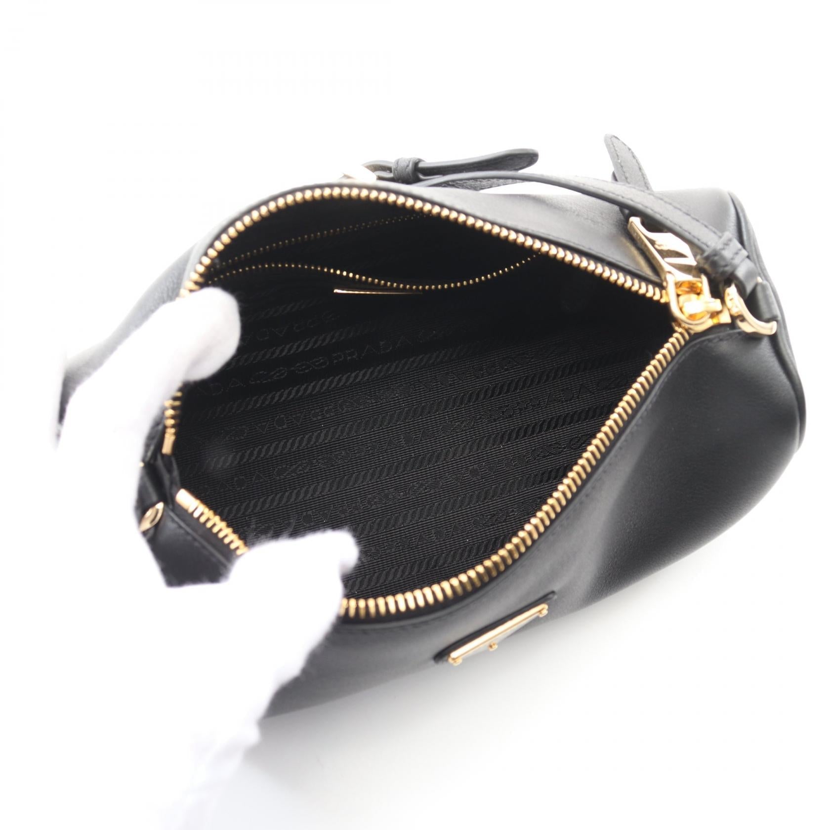 Prada SACCA Leather Shoulder Bag