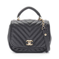 Chanel Chevron V Stitch Lambskin Shoulder Bag
