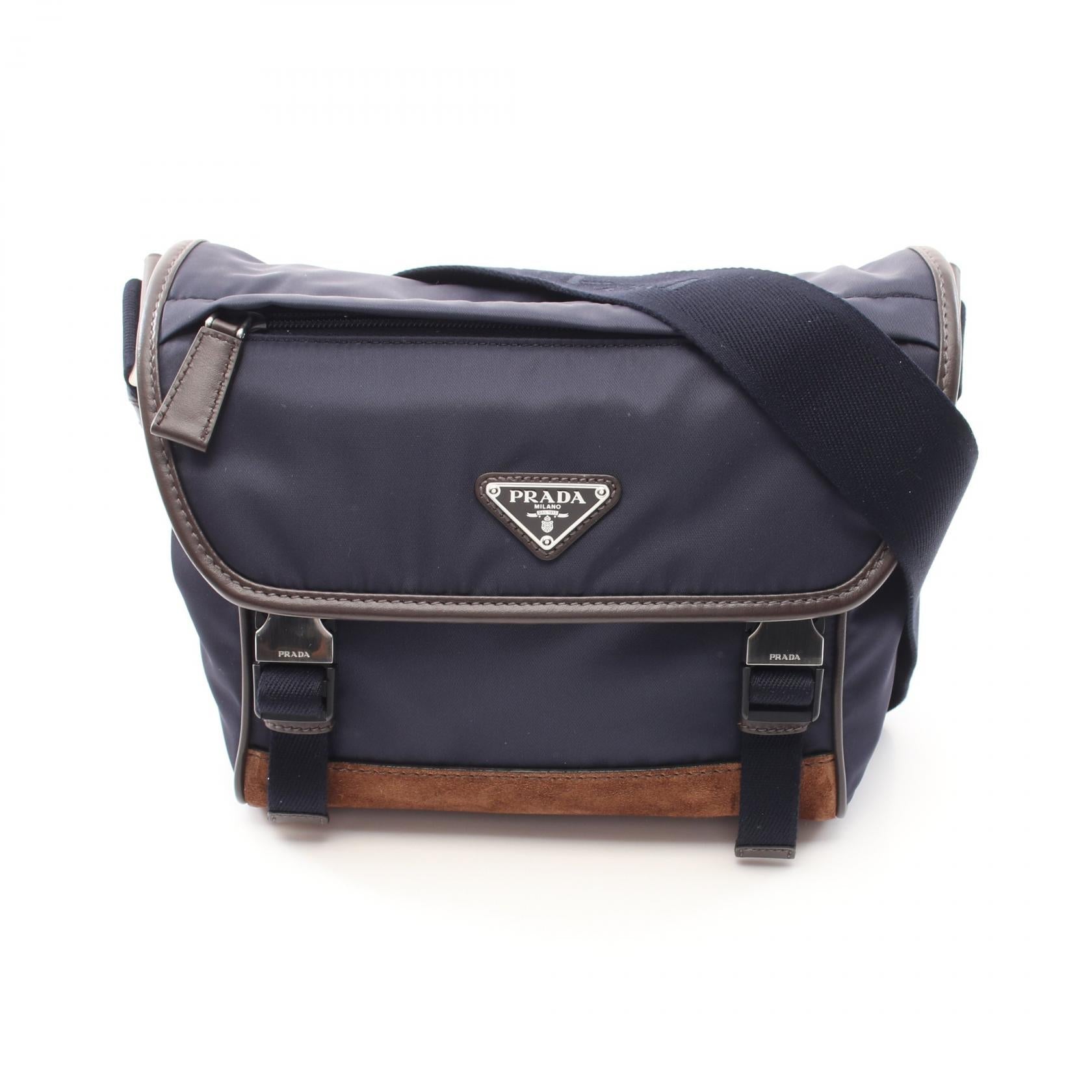 Prada TESSUTO + CAMOSCIO Nylon Leather Suede Shoulder Bag