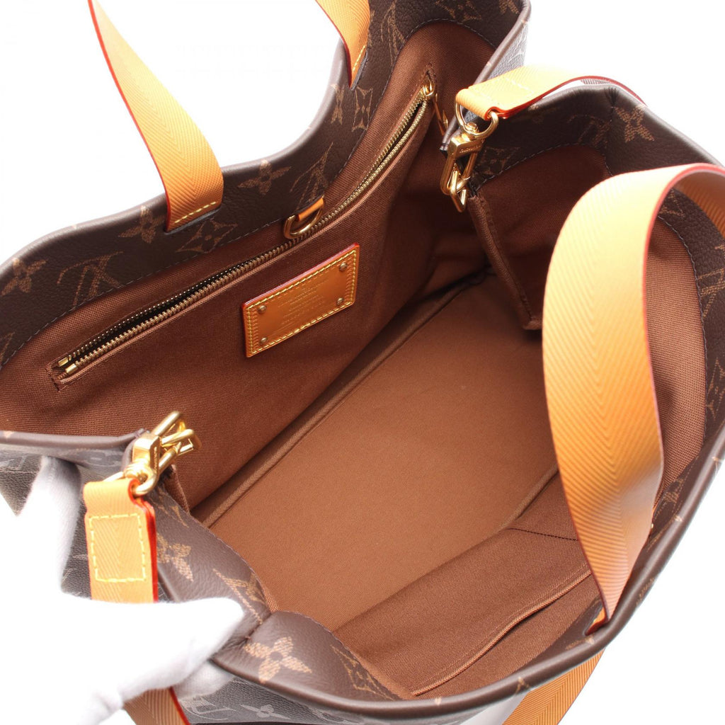 Louis Vuitton Shopper Tote MM Monogram Leather Tote Bag