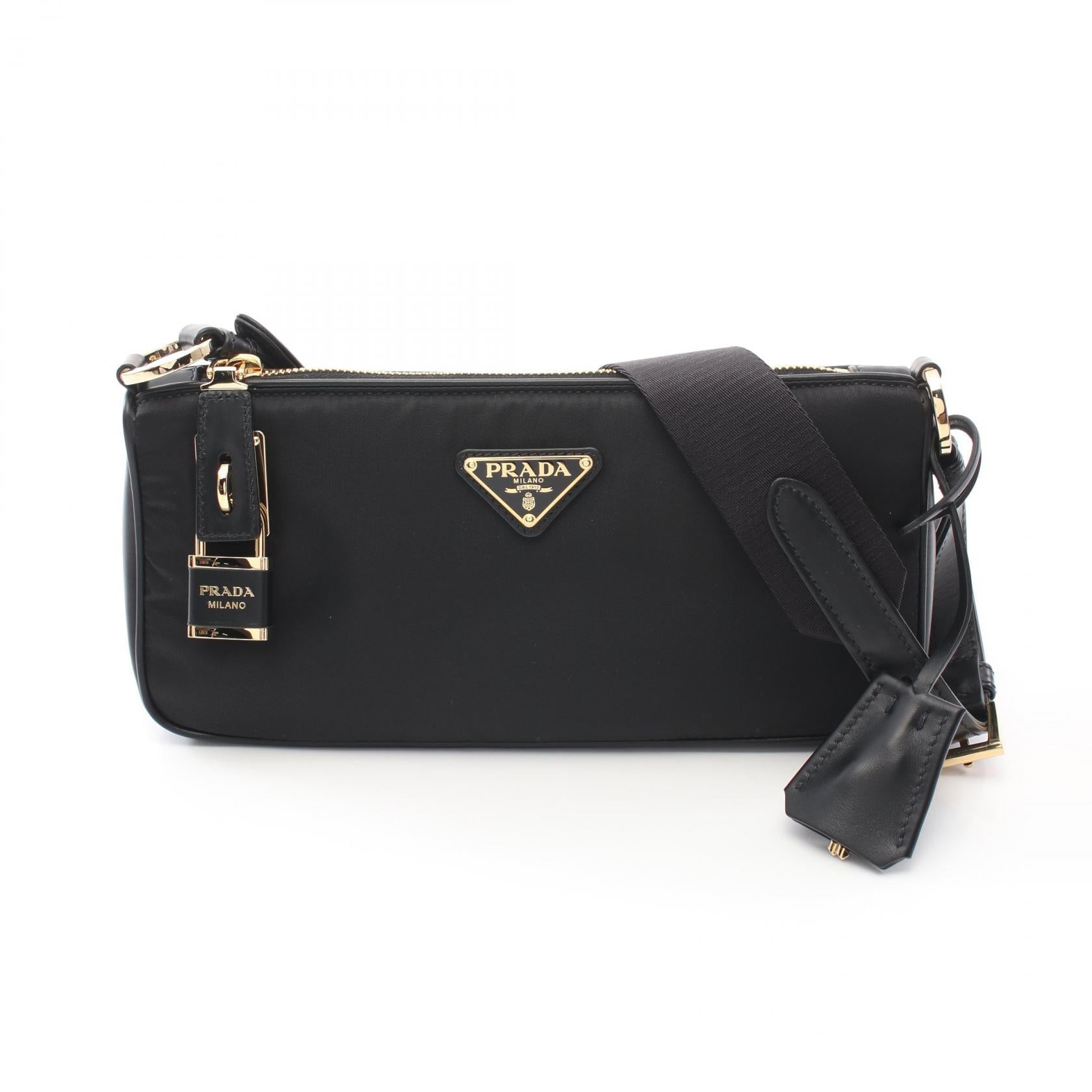Prada TESSUTO＋VITELLO Nylon Leather Shoulder Bag