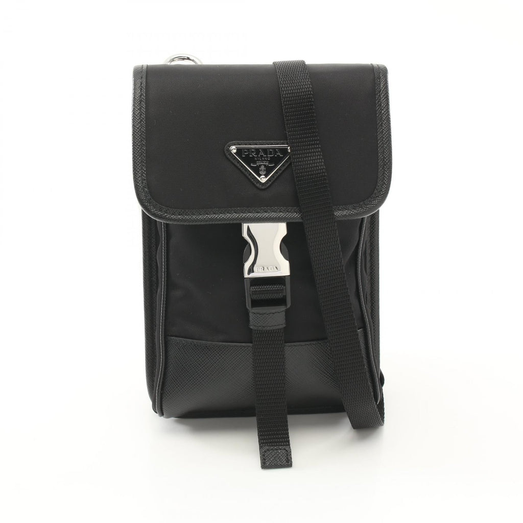 Prada TESSUTO+SAFFIAN Shoulder Bag Nylon Saffiano Leather Shoulder Bag