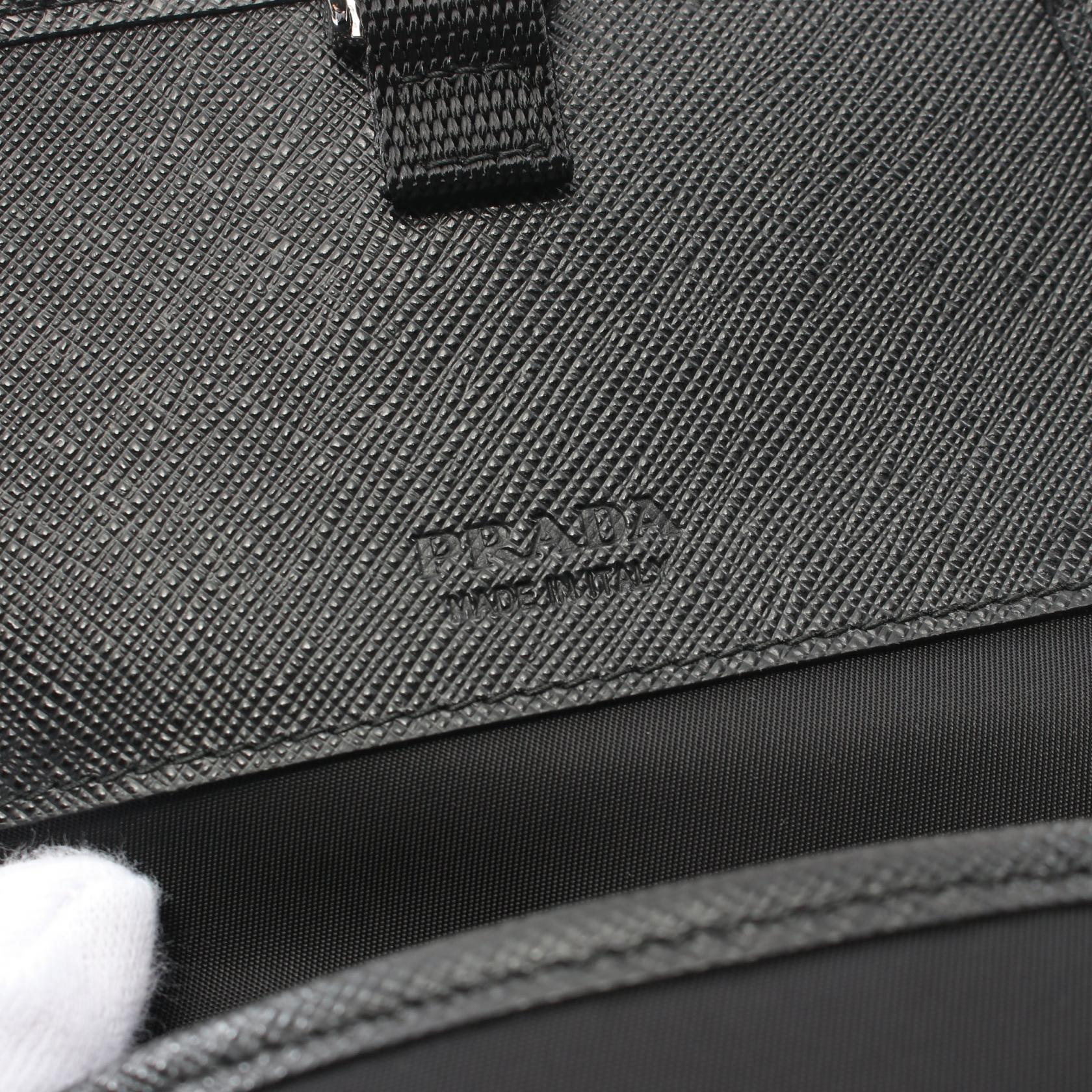 Prada TESSUTO+SAFFIAN Shoulder Bag Nylon Saffiano Leather Shoulder Bag