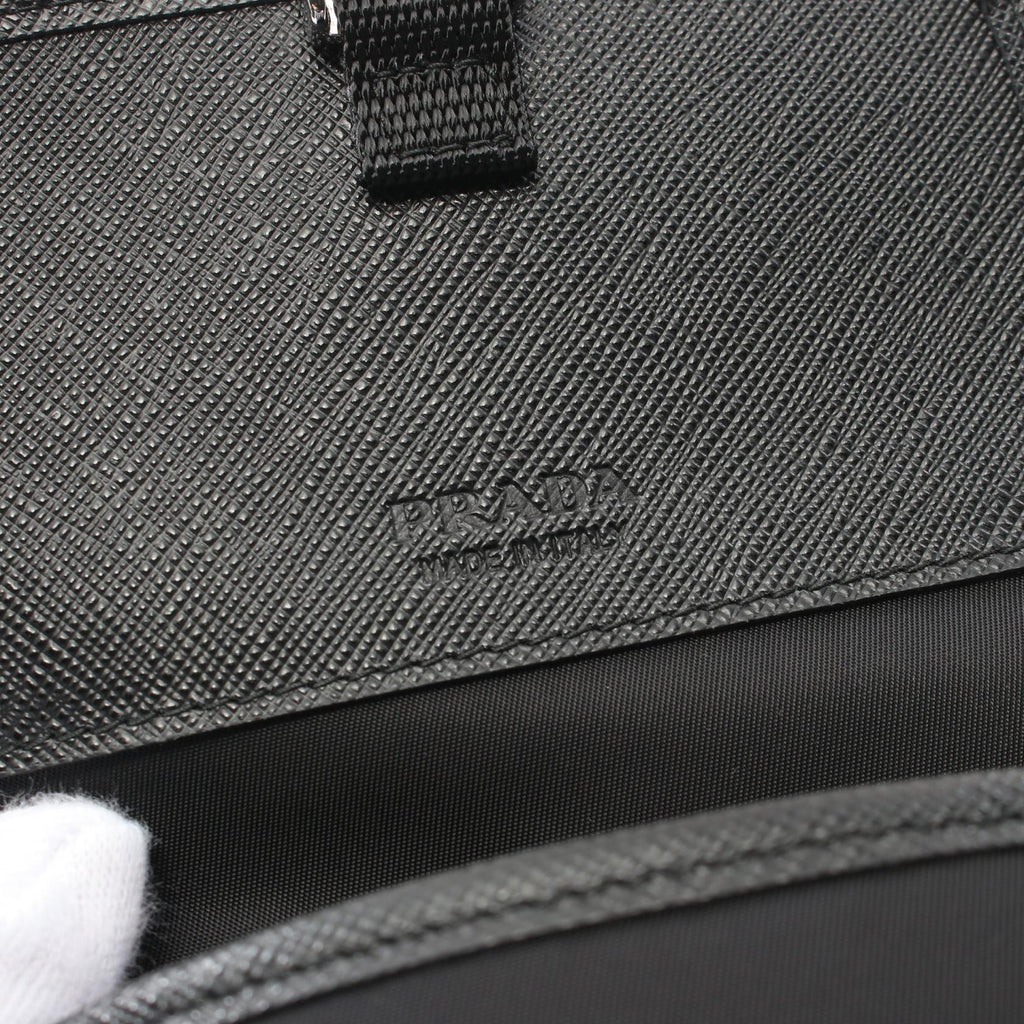 Prada TESSUTO+SAFFIANO Nylon+Saffiano Leather Shoulder Bag