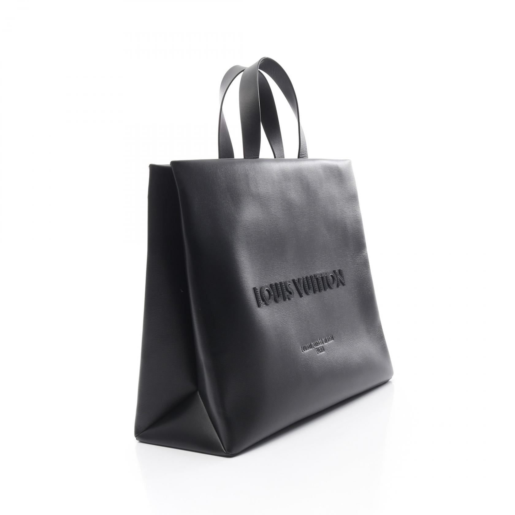 Louis Vuitton Shopper Tote MM Leather Tote Bag