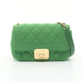 Chanel Matelasse Leather Cotton Jersey Shoulder Bag