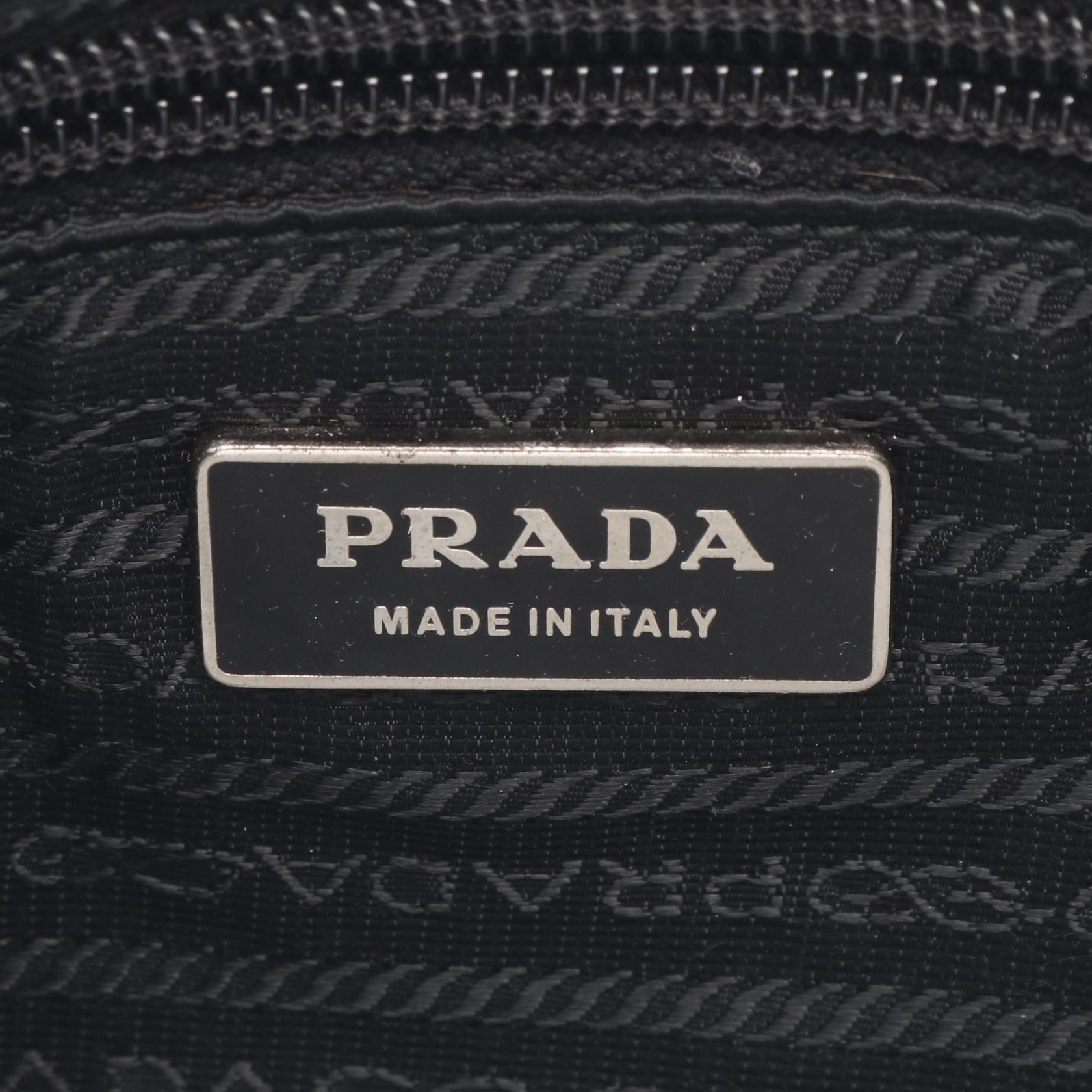 Prada Nylon Saffiano Leather Shoulder Bag