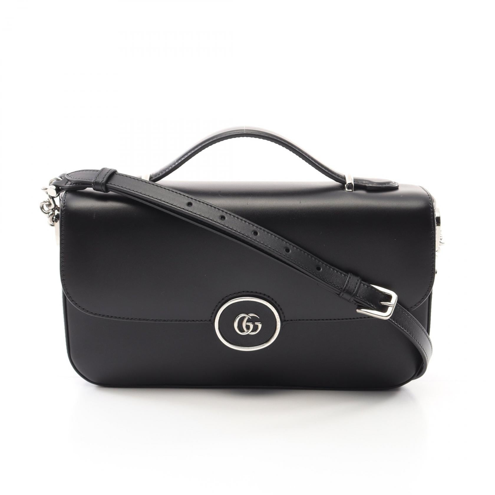 Gucci Double G Leather Shoulder Bag